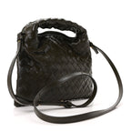 Calfskin Intrecciato Mini Hop Khaki
