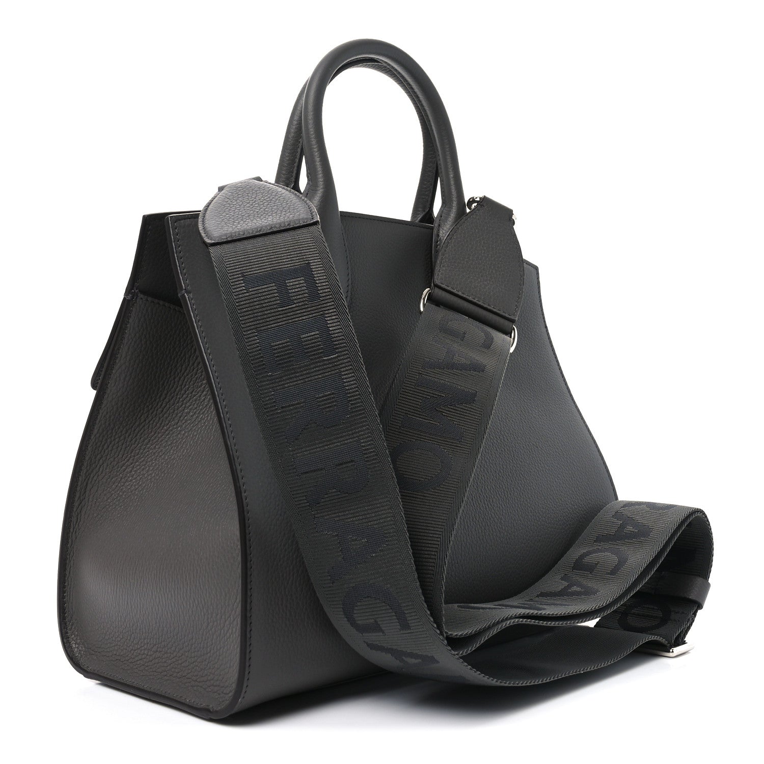 Calfskin Medium Studio Soft Bag Grey