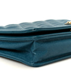 Caviar Quilted Boy Wallet On Chain WOC Blue