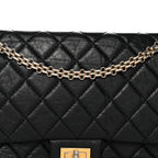 Aged Calfskin Quilted 2.55 Reissue 226 Flap Black