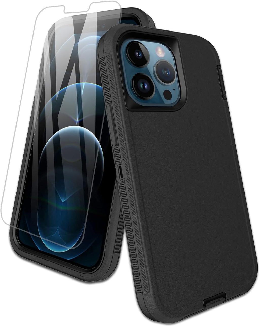 Entronix Bundle Compatible with iPhone 13 Pro - Heavy Duty Case & 1 Clear Screen Protector