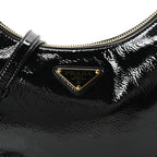 Patent Naplak Arque Shoulder Bag Black