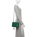 Satin Crystal Mini Galleria Double Zip Tote Mango