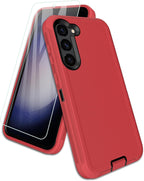 Entronix Bundle Compatible with Galaxy S23 Plus - Heavy Duty Case & 1 Clear Screen Protector