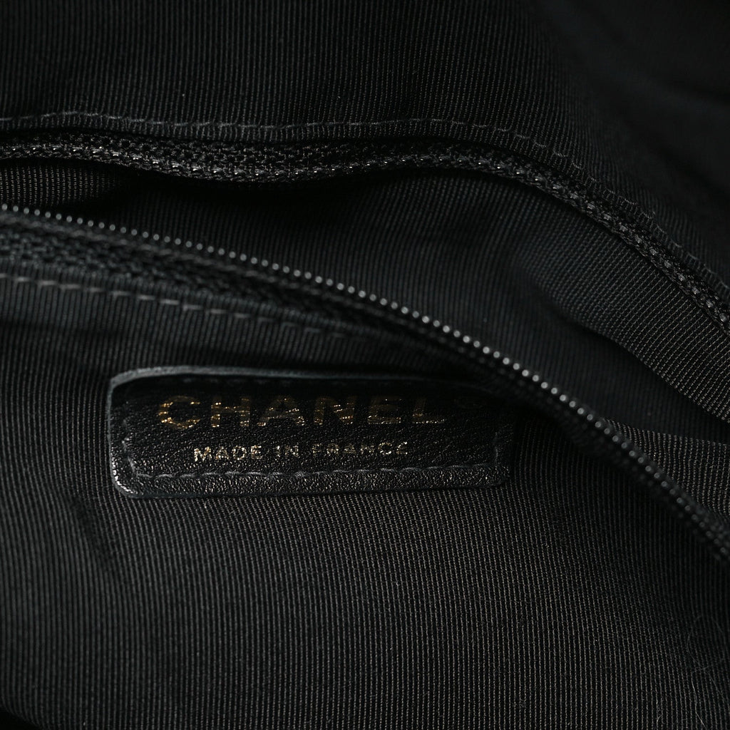 Caviar Quilted Large Bowler Black