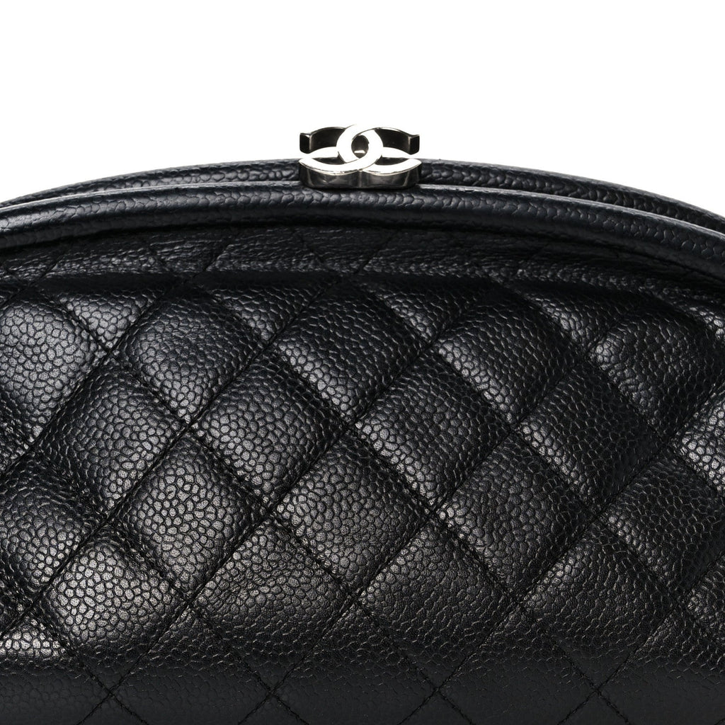 Caviar Quilted Timeless Clutch Black