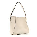 Calfskin VLogo Bucket Bag White
