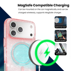 Entronix [Magnetic] Case Compatible with iPhone 17 Pro - [Hard Back] Glitter Color