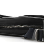 Nylon Grained Calfskin Saddle Bag Black Multicolor