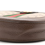 GG Supreme Monogram Web Mini Ophidia Round Shoulder Bag Brown