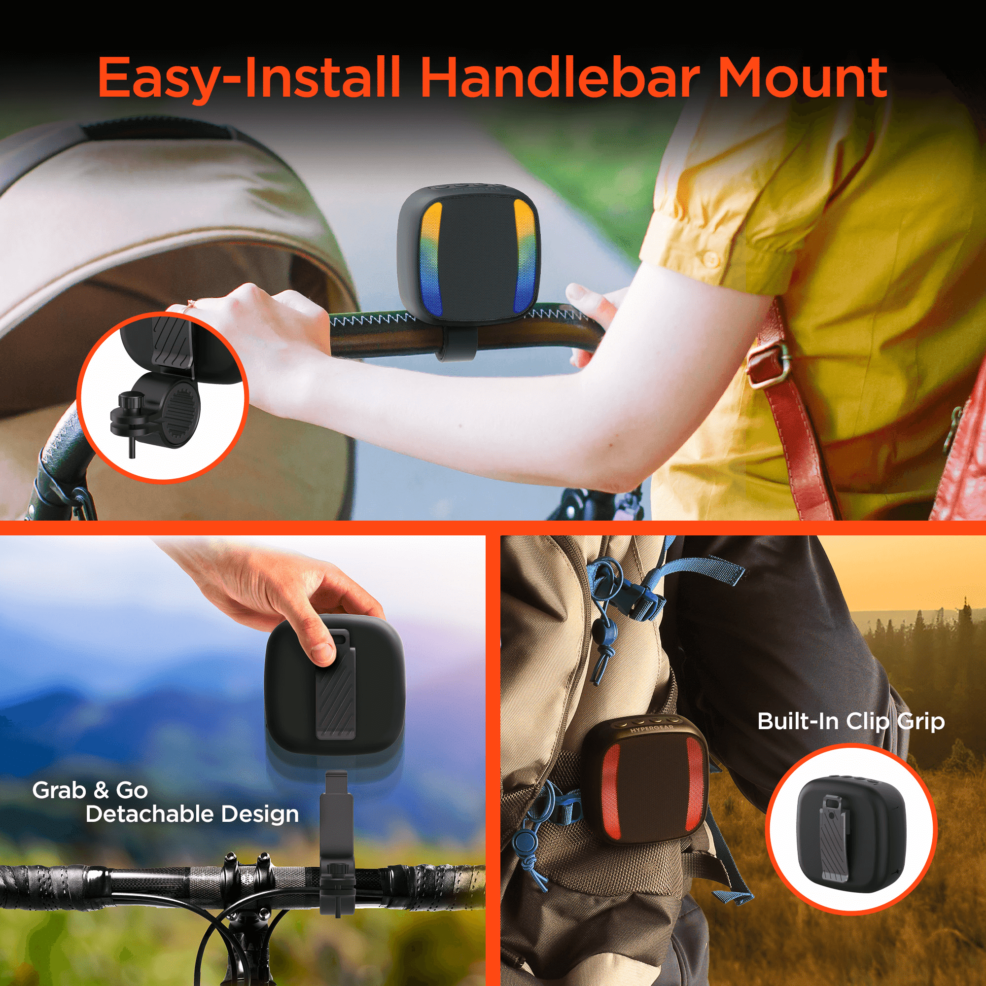 Spin Cycle LED Wireless Bike Speaker