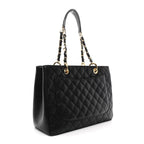 Caviar Quilted Grand Shopping Tote GST Black