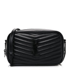 Calfskin Matelasse Monochrome Monogram Mini Lou Camera Bag Black