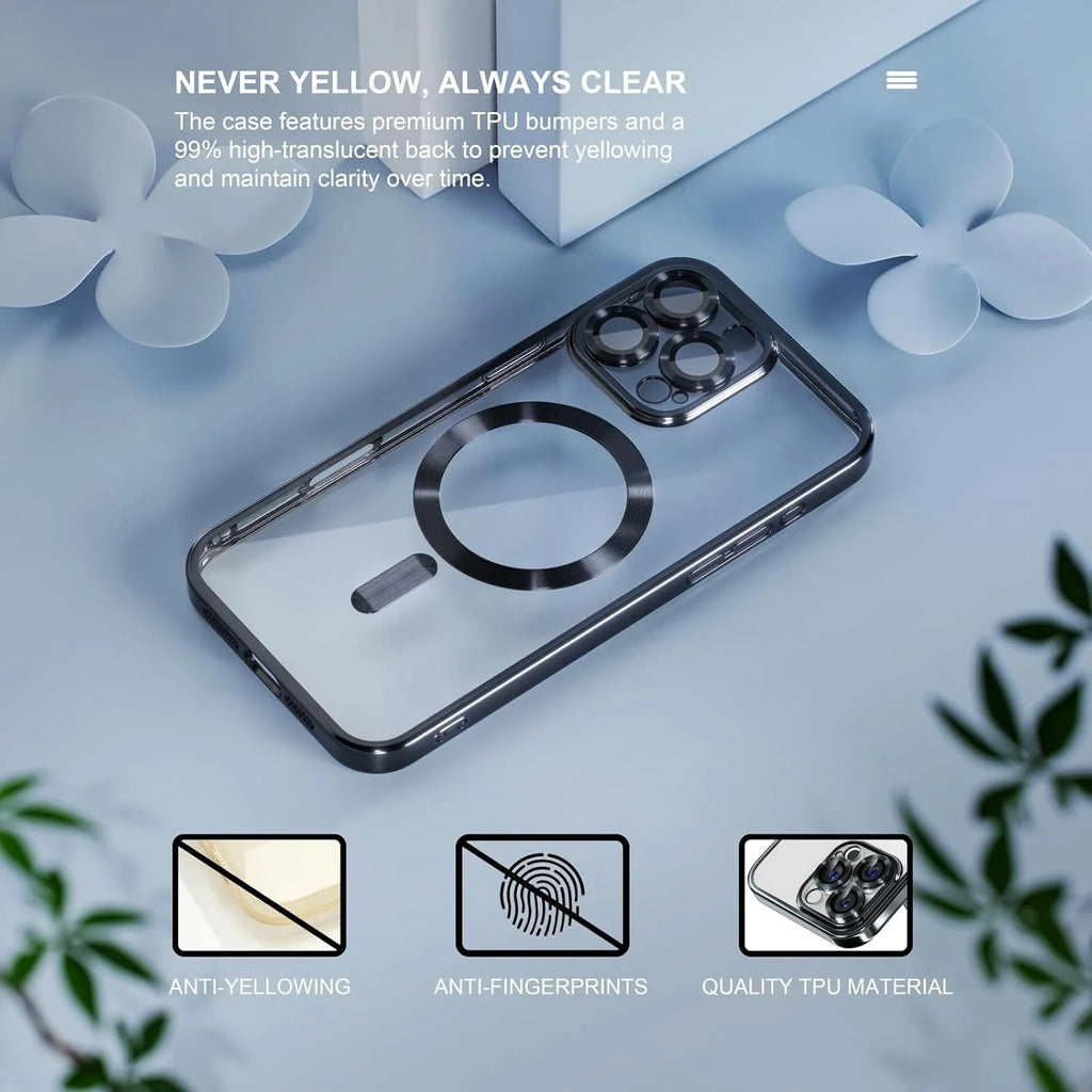 Entronix Bundle Compatible with iPhone 16 Pro Max - [Magnetic] Luxury Glossy Case & 2 Clear Screen Protectors