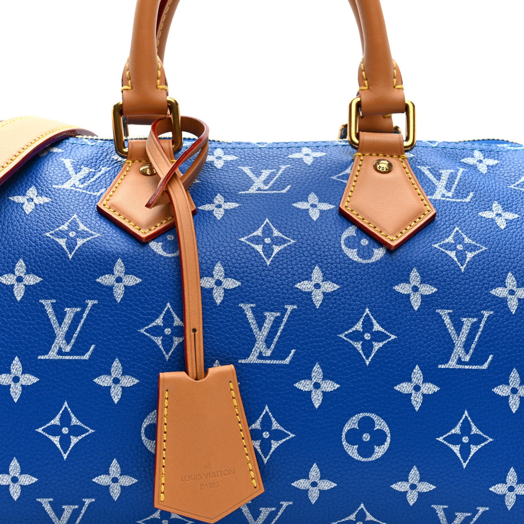 Calfskin Monogram Speedy P9 Bandouliere 25 Blue