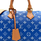 Calfskin Monogram Speedy P9 Bandouliere 25 Blue