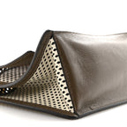 Vitello Liberty Glossy Lambskin F is Fendi Perforated Kan U Shoulder Bag White Ice Rust Maya