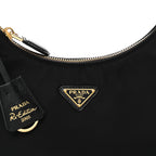 Tessuto Nylon Saffiano Mini Re-Edition 2005 Bag Black