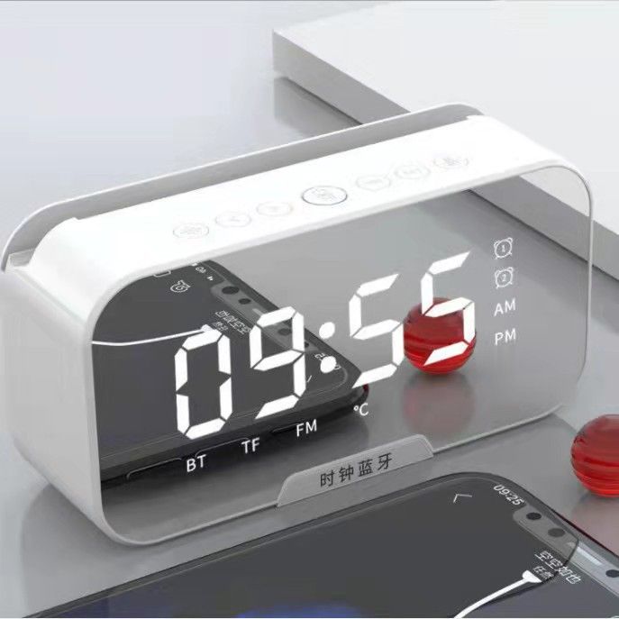 Wireless Bluetooth Speaker HD Led Display Multifunction Stereo Bass Speakers Alarm Clock FM Radio TF Card Aux Music Playback.