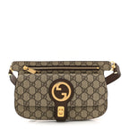GG Supreme Monogram Textured Dollar Calfskin Blondie Belt Bag Beige Ebony New Acero