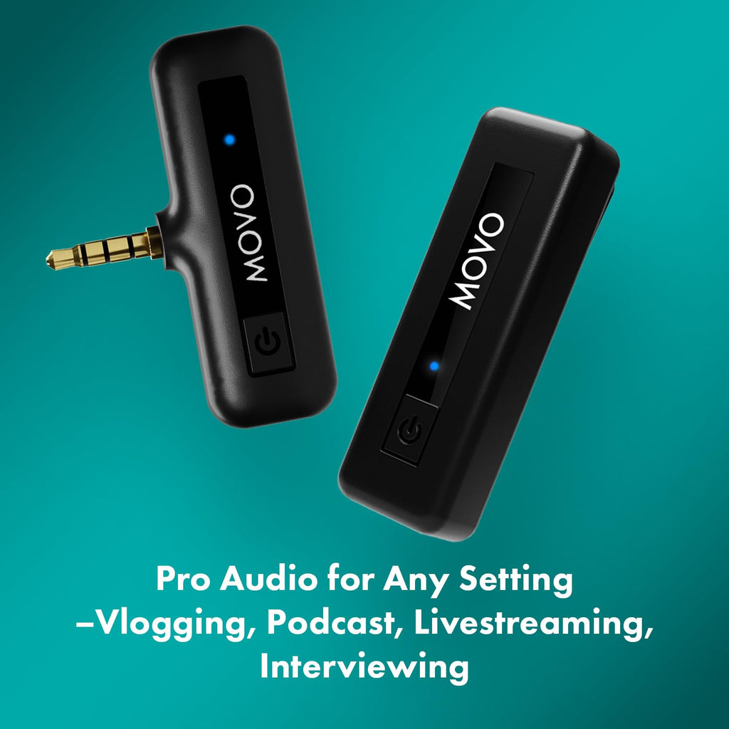 Movo Wireless Mini 2.4GHz Wireless Lav Microphone
