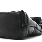 Lambskin Quilted Small Loulou Puffer Monogram Chain Satchel Black