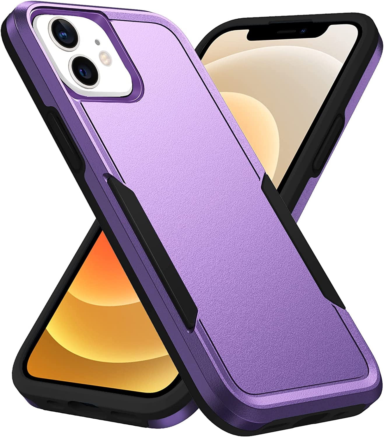 Entronix Case Compatible with iPhone 12/12 Pro - Soft-Touch Dual-Layer Sleek Cover