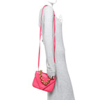Calfskin Mount Envelope Bag Pink