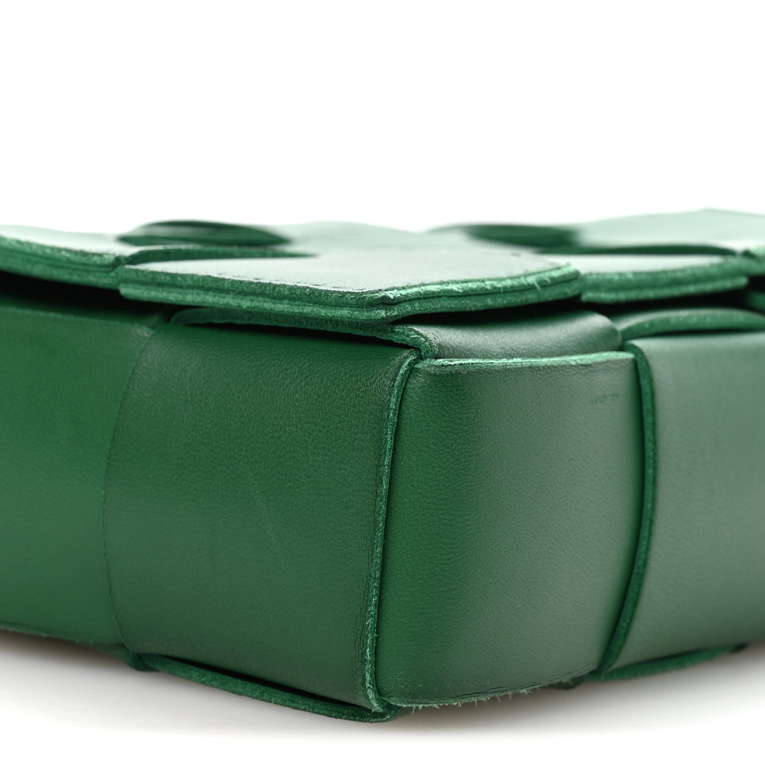 Lambskin Maxi Intrecciato Cassette Crossbody Bag Racing Green