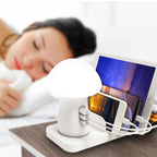 3-in-1 Desk Organizer with Wireless Charging Station and Reading Light