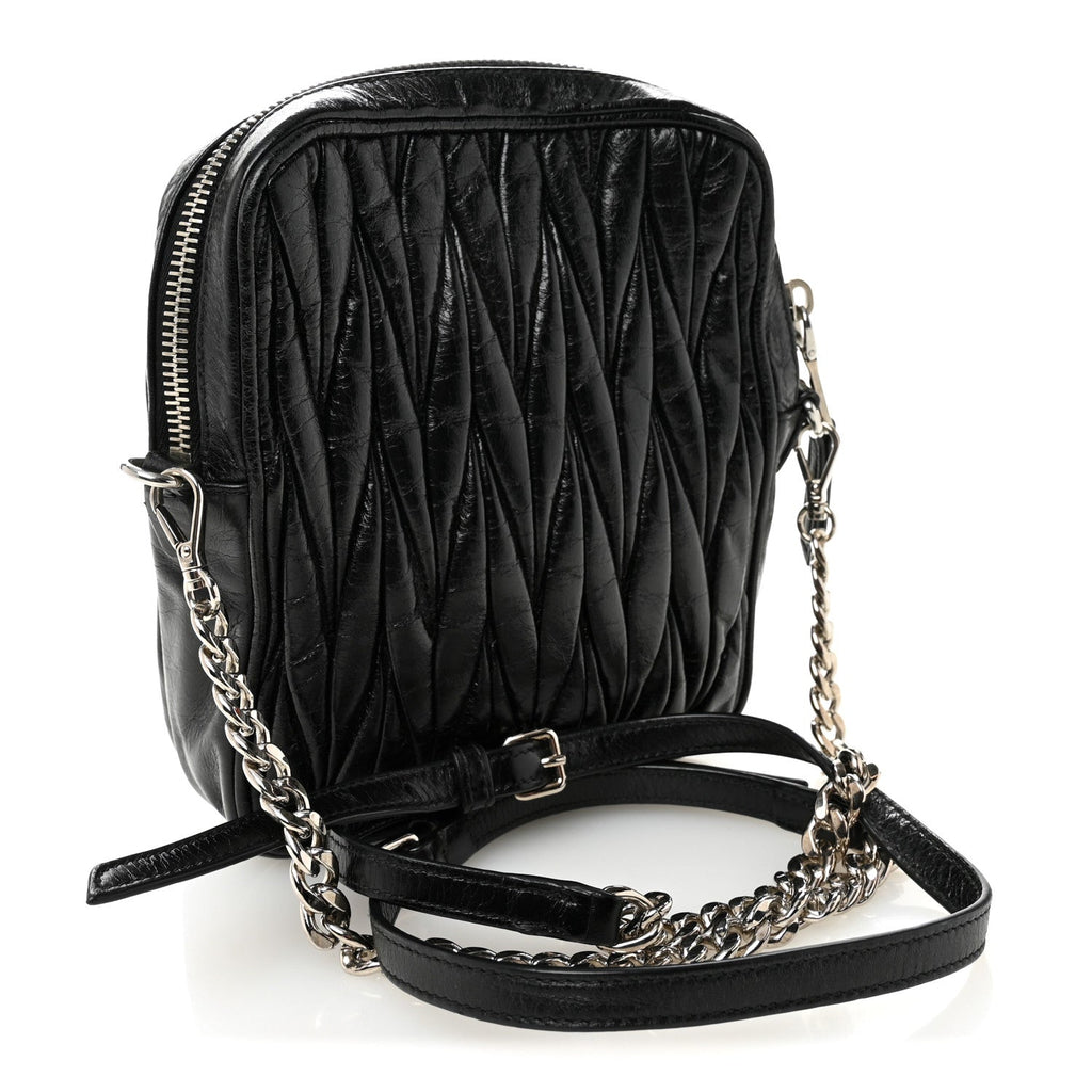Nappa Matelasse Crossbody Black