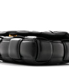 Nappa Maxi Intreccio Small Padded Cassette Crossbody Bag Black