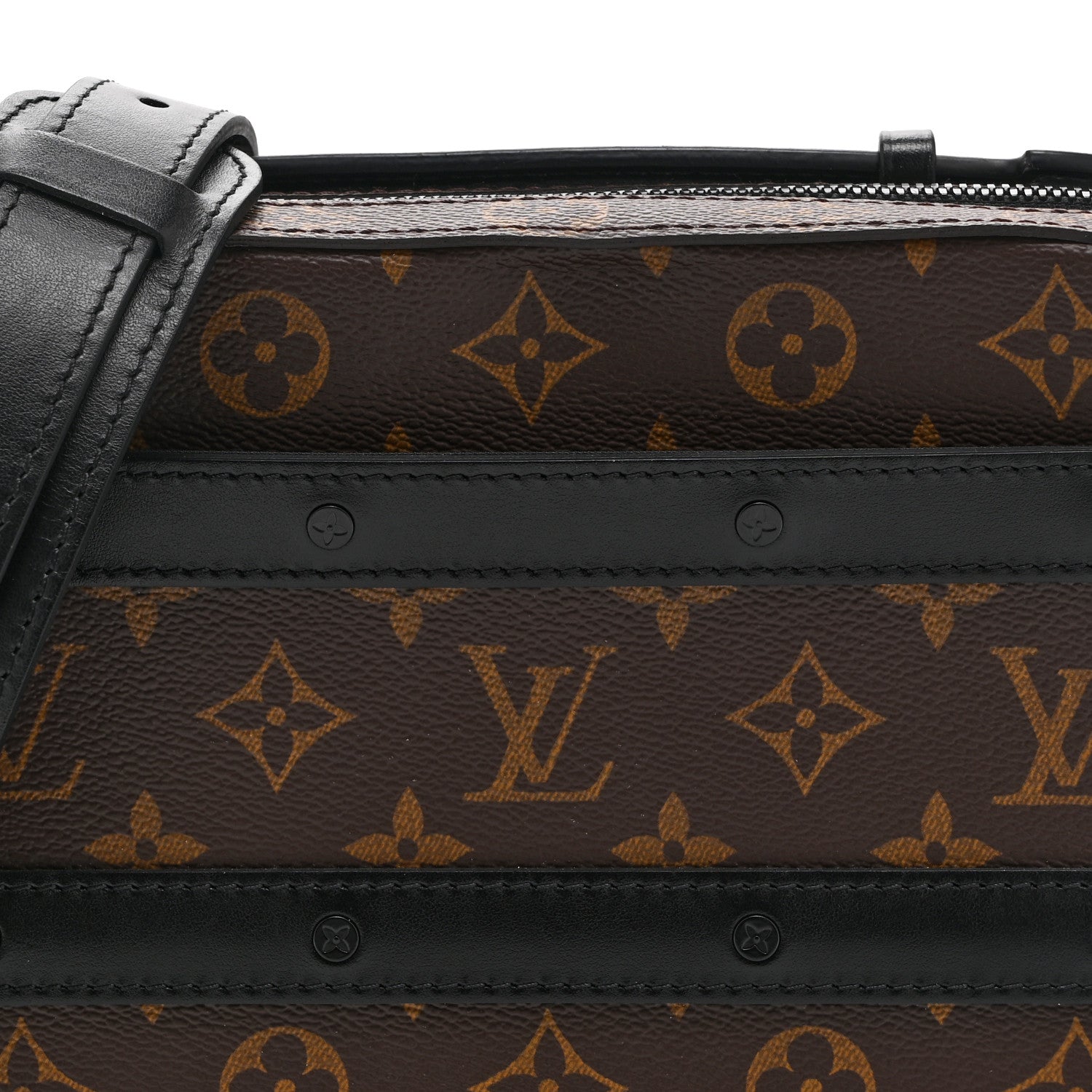 Monogram Macassar Handle Soft Trunk Black