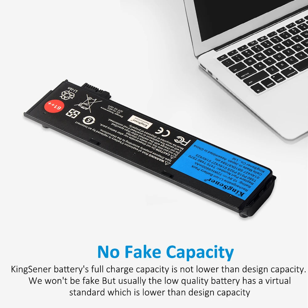 Kingsener 10.8V 6600mAh Laptop Battery Compatible with Lenovo ThinkPad T470, T480, T570, T580, P51S, P52S - Models 01AV427, 01AV428, 01AV423, SB10K97580, 61++