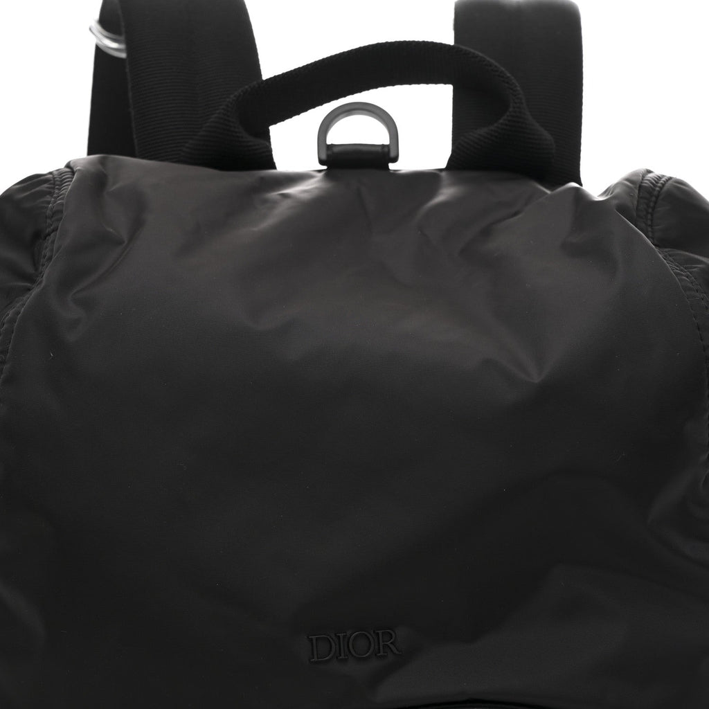 Nylon Saddle Backpack Black