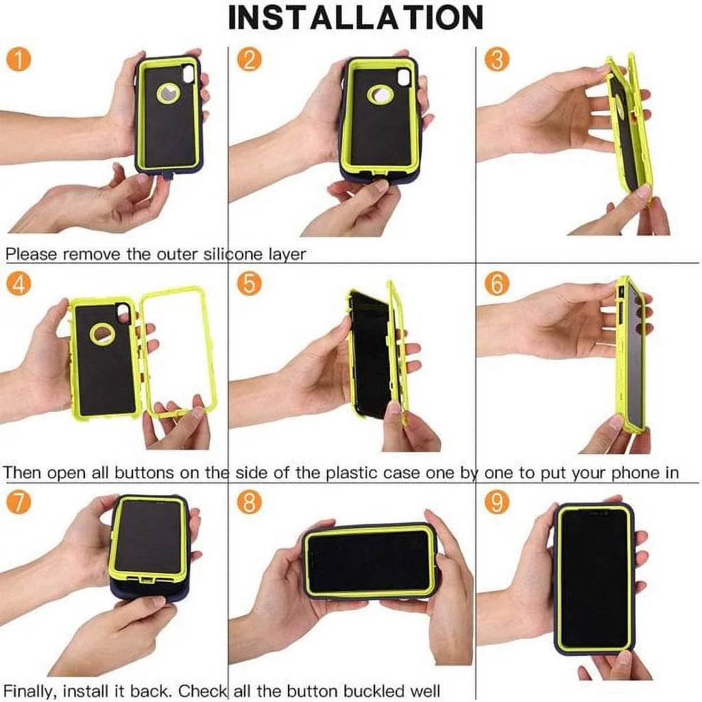 Entronix Case Compatible with iPhone 8 Plus/7 Plus - Triple-Layer Heavy Duty Protection