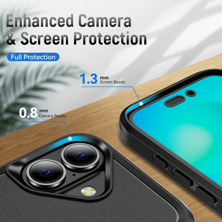Entronix Bundle Compatible with iPhone 17 - Soft-Touch Dual-Layer Case & 2 Clear Screen Protector