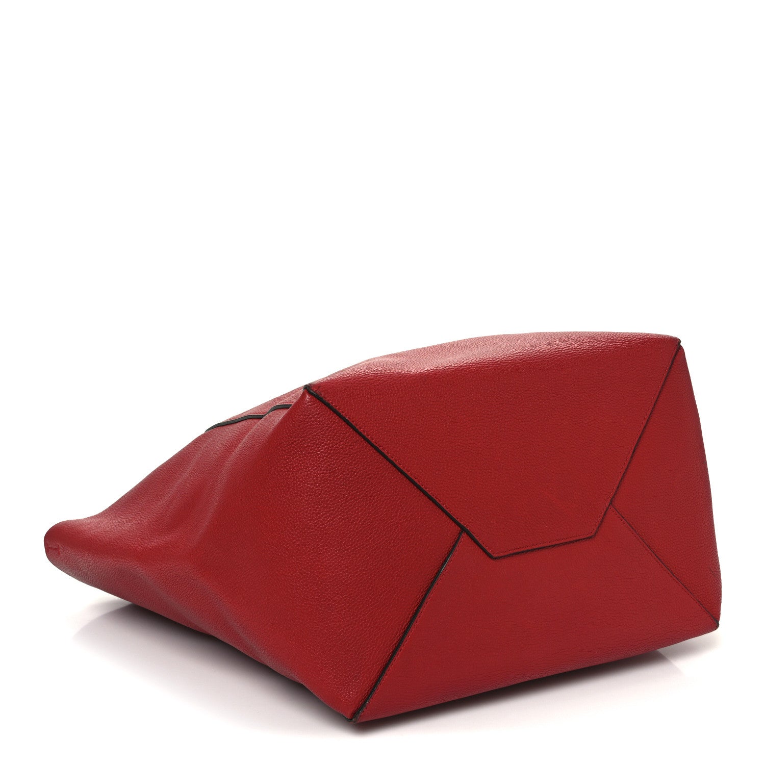 Soft Grained Calfskin Medium Belt Cabas Phantom Coquelicot