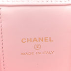 Caviar Quilted Mini Vanity Case With Chain Light Pink