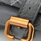 Calfskin Medium Paddington Satchel Blue