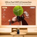 4K HD 300 ANSI Lumens Bluetooth Wifi Projector - 1080P Android Smart Home Theater