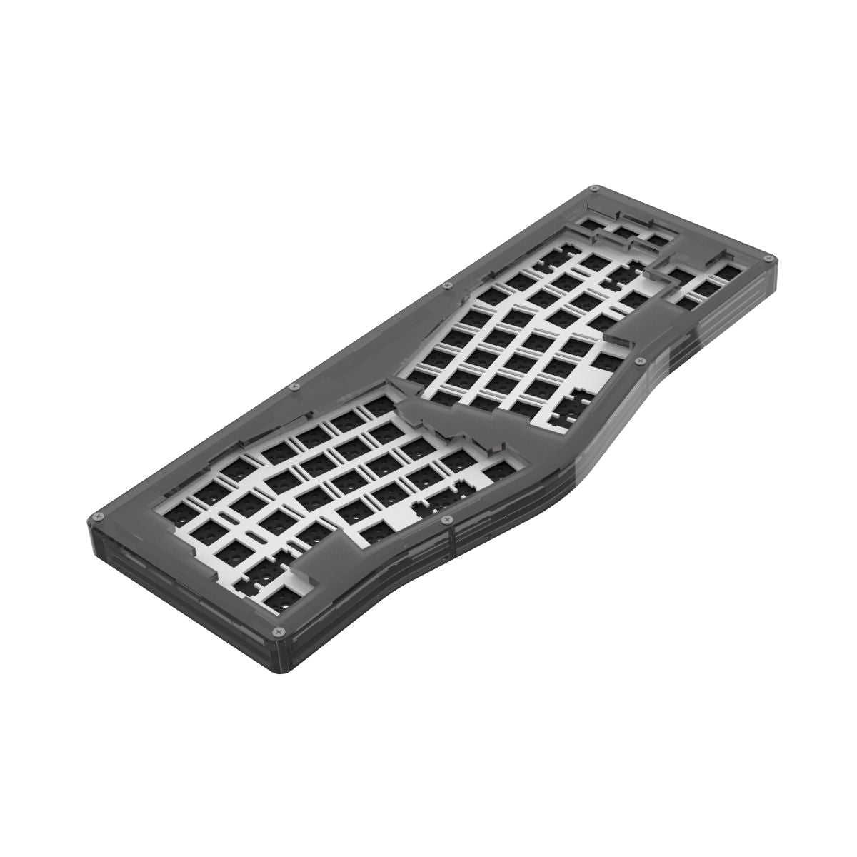 Customized Mechanical Keyboard Kit Alice Layout Support QMK VIA Gasket Mount Hot Swap RGB Wired Acrylic Stacked - Keyboard Kit Only