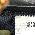 Caviar Quilted Kisslock Shoulder Bag Black