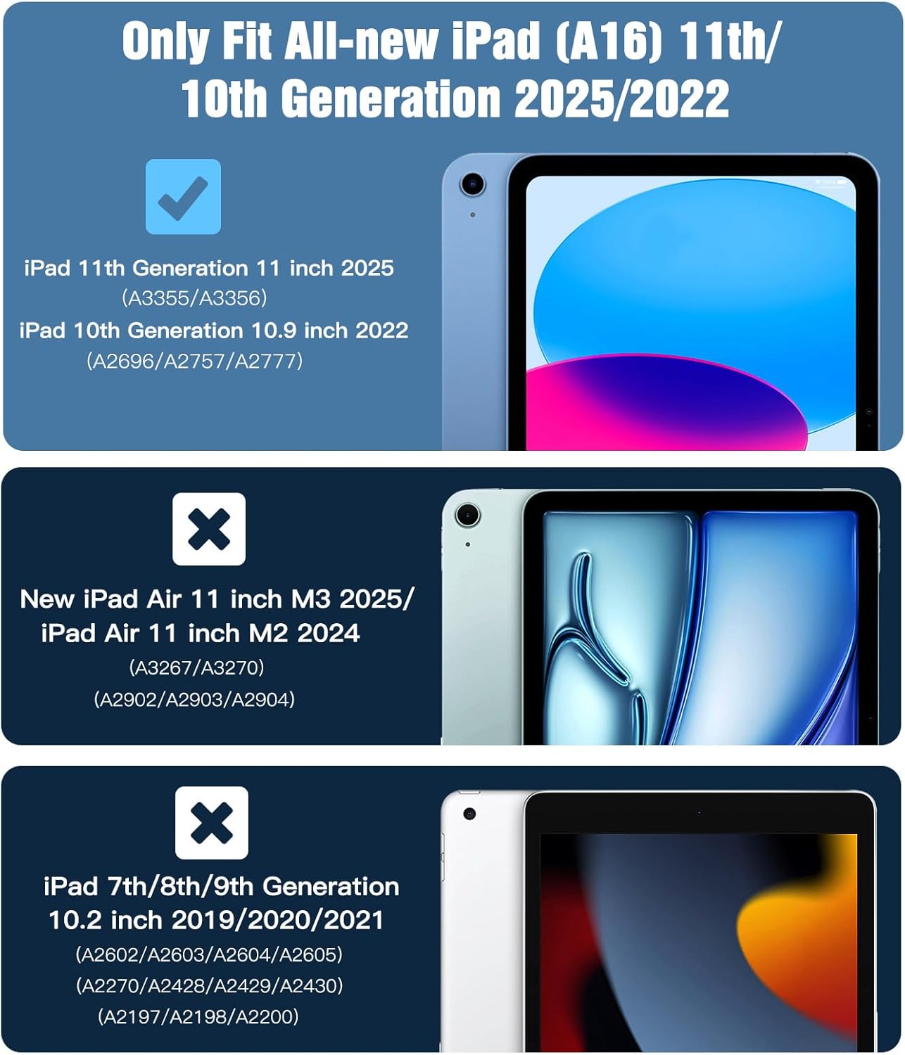 Entronix Clear Screen Protector Compatible with iPad A16 11" (11th Gen) - 2-Piece Combo