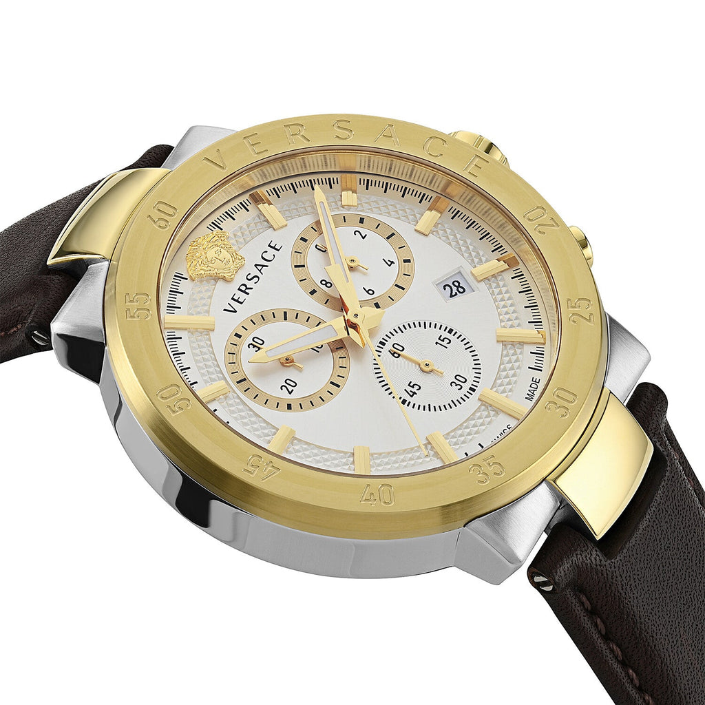 Versace Urban Mystique Men's Chronograph White Gold Watch