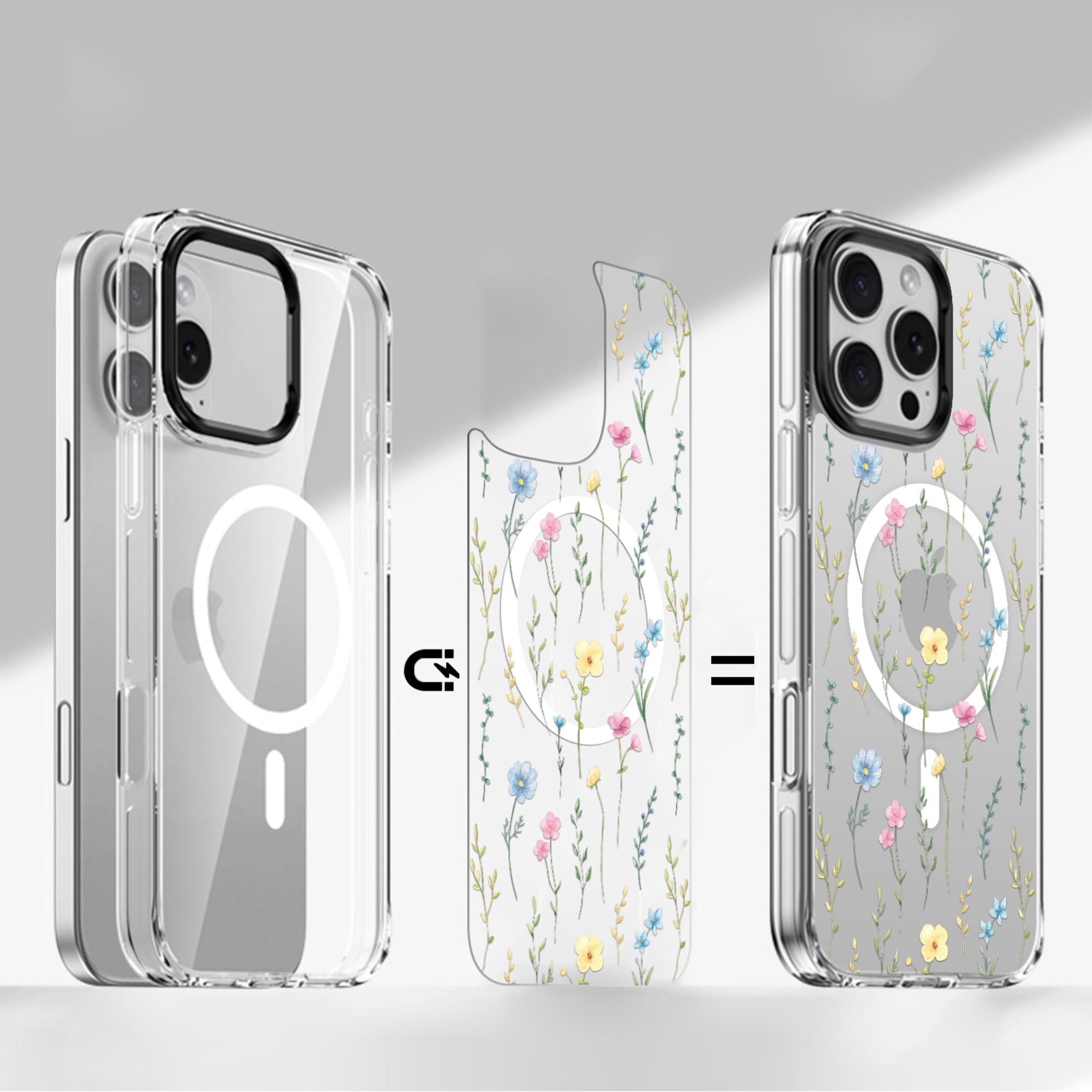 SAHARA - Inspire Series Case with Swappable Floral & Marble Designs - Apple iPhone 16 Pro