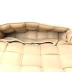 Nappa Maxi Intreccio Padded Cassette Crossbody Bag Porridge