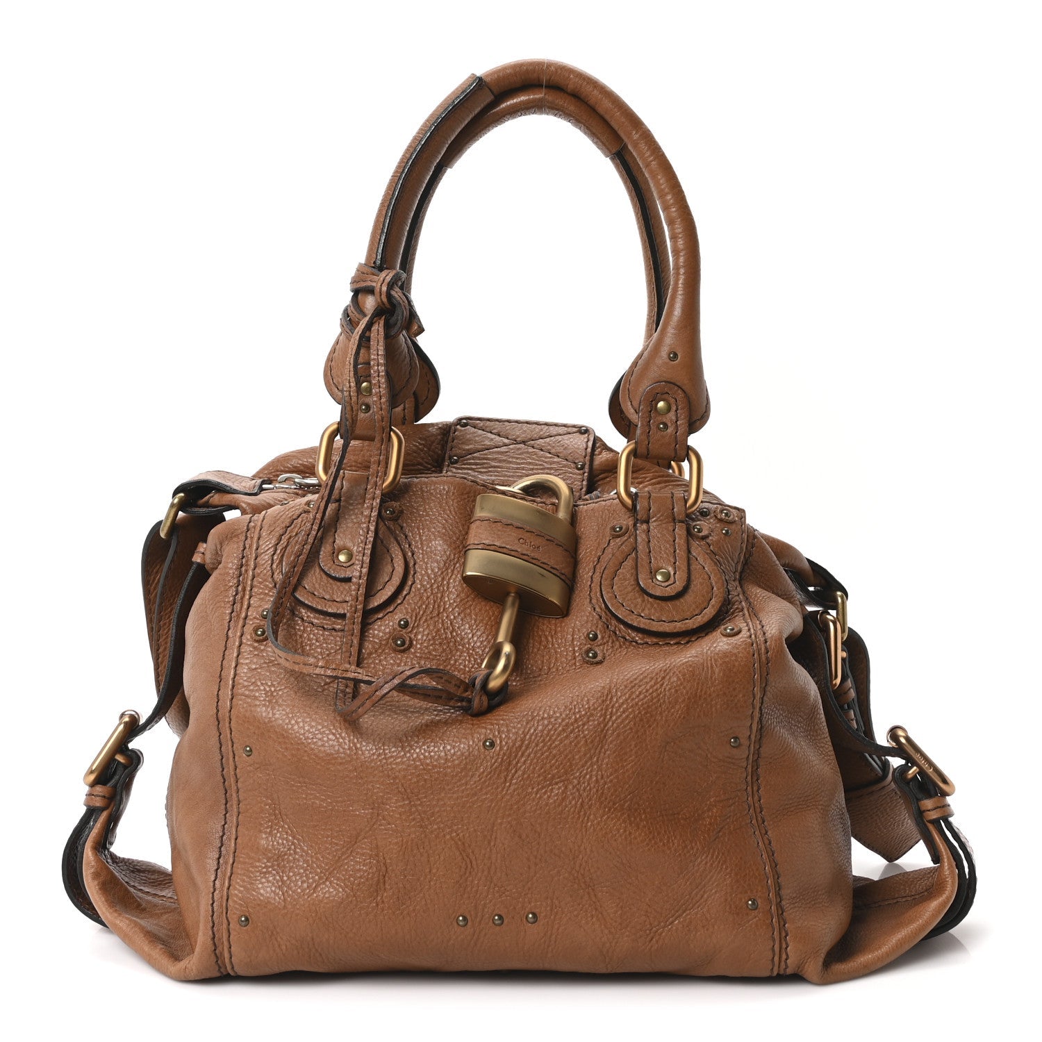 Grained Calfskin Paddington Tote Tan