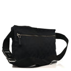 GG Monogram Double Pocket Belt Bag Black