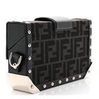 Recycled Fabric Jacquard Vitello Astro FF 1974 Mini Baguette Trunk Asfalto Black